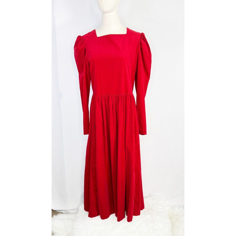 Vintage | Laura Ashley | Red Corduroy | Great Britain | Sz USA 10 | Cottagecore